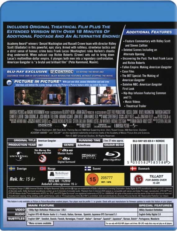 American Gangster - Blu-Ray