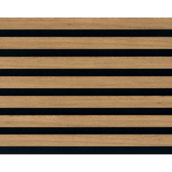 Lattenwand Decowall Acoustic brons eiken 260x30cm,2 stuks (1.56m2)