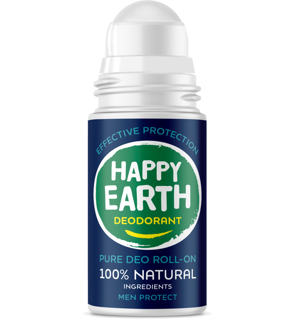 Happy Earth Pure deodorant roll-on men protect (75 ml)