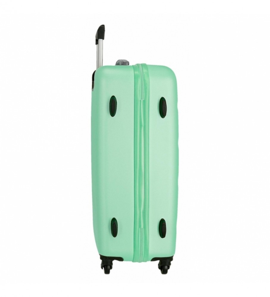 Conjunto de duas malas rígidas Roll Road Flex - 55-65cm - Turquesa