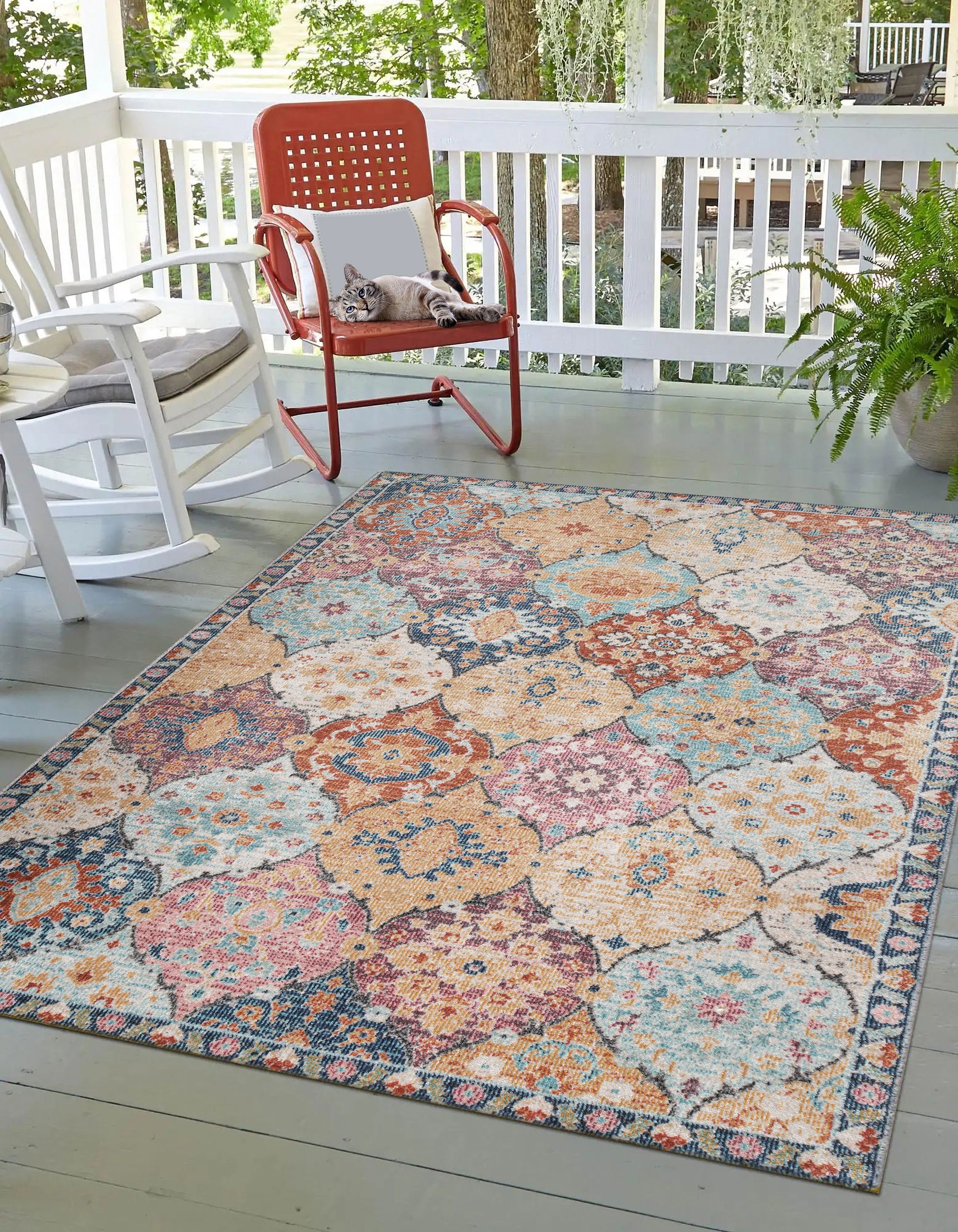 the carpet Teppich »Palma« rechteckig 4 mm Höhe Outdoor moderner robuster In und Outdoor Teppich
