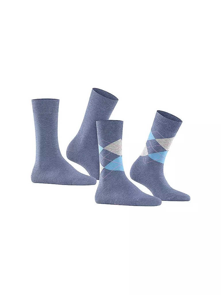 BURLINGTON Damen Socken EVERYDAY 2-er Pkg 36-41 light denim blau