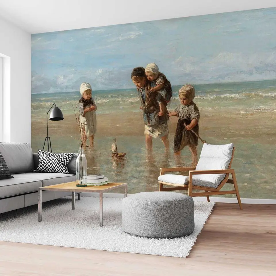 Fotobehang Israëls Kinderen der Zee - 260x384cm - Beige