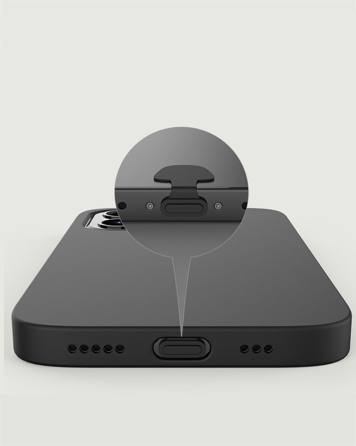 (4er Set) Lightning Anti Staub Silikon Schutzstecker Anschlusskappen für Laptop / Notebook / Smartphones - Schwarz