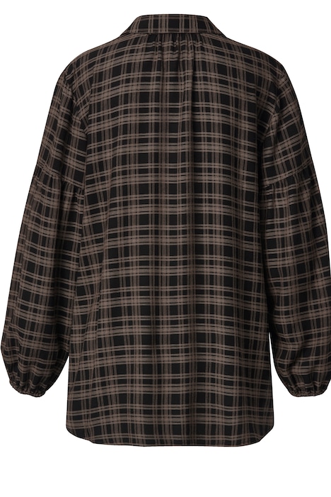 Bluse, Karo, weiter Langarm