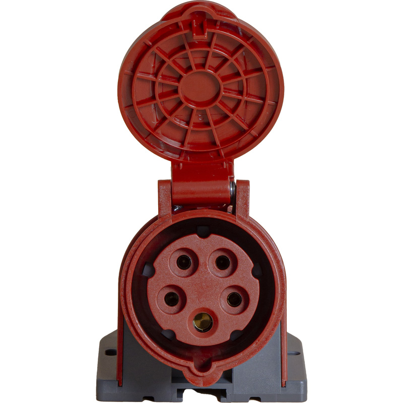 Power CEE opbouw wandcontactdoos 5-polig 16A IP44 Rood
