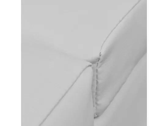 Prolenta Premium - Chaise longue Blanc Similicuir