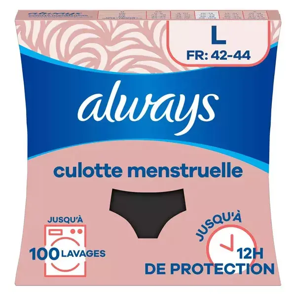 Calcinhas menstruais laváveis, tamanho G, fluxo moderado a intenso, 1 unidade