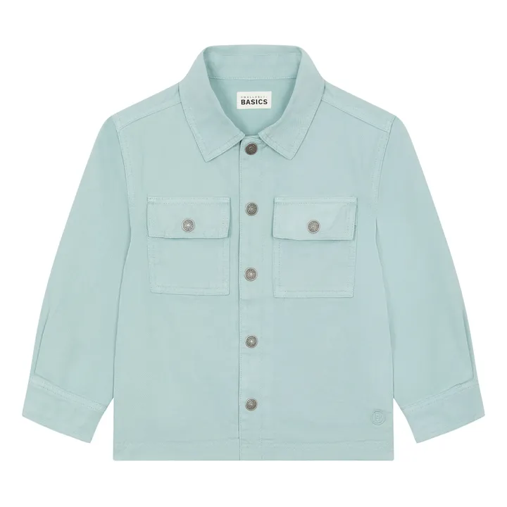 SMALLABLE BASICS Chemise en Denim Garçon | Vert Menthe