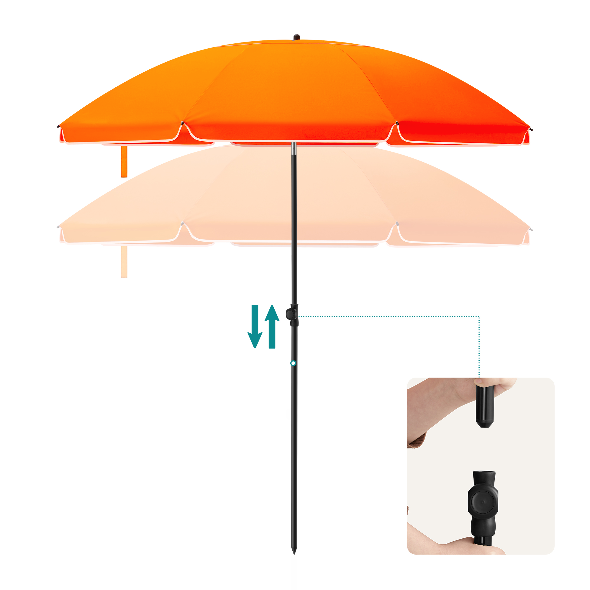 ACAZA Stokparasol Oranje