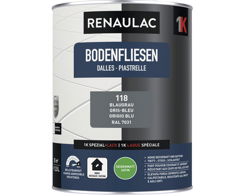 RENAULAC vloertegelverf, satijnblauwgrijs, 2,5 l