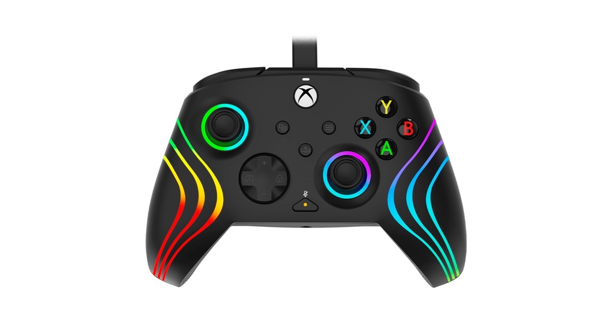 PDPWired Controller - Afterglow Wave  (Zwart, Xbox Series X|S, Xbox One, PC)