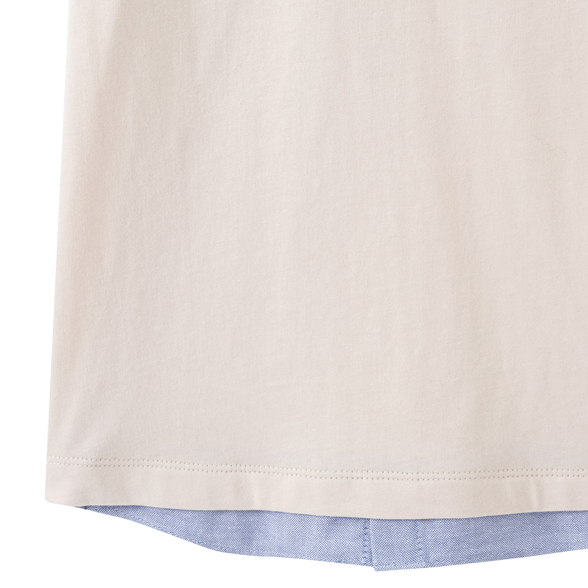 Topolino Jungen T-Shirt mit Polo-Einsatz creme / hellblau