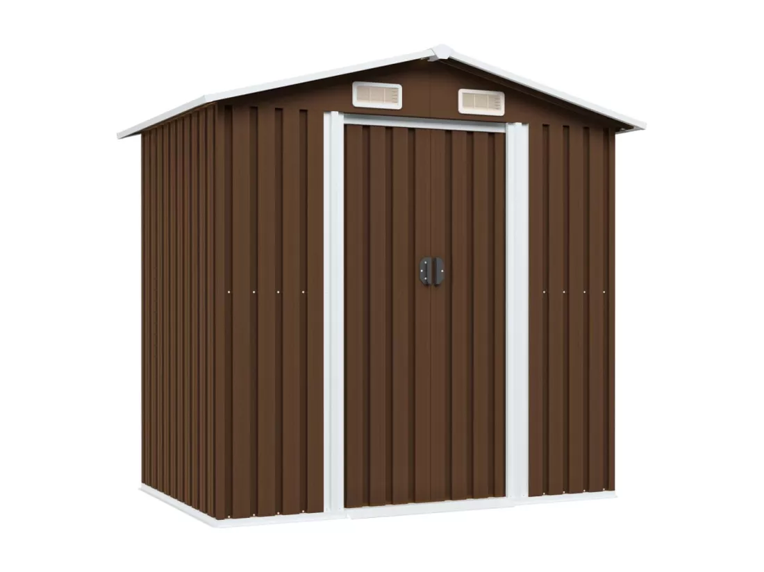 Abri de stockage pour jardin Marron 204x132x186 Acier