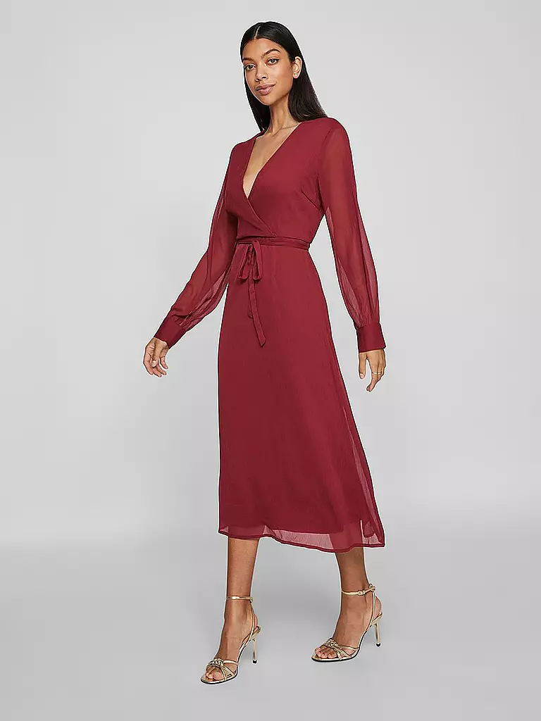 VILA Cocktailkleid VIFALIA  dunkelrot