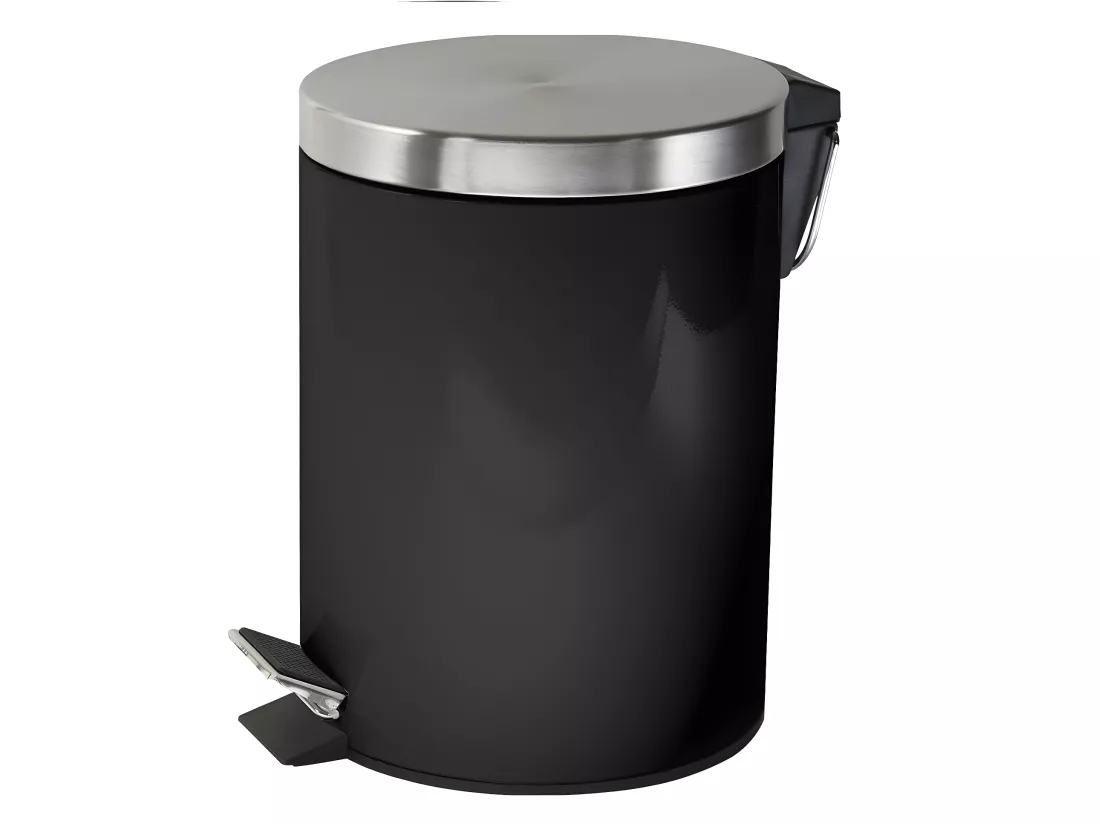 Poubelle salle de bain à pédale 5L en métal