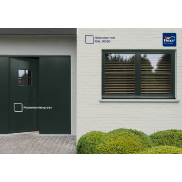 Flexa Strak op de Muur muurverf zijdemat buiten gebroken wit/RAL 9010 2,5 liter