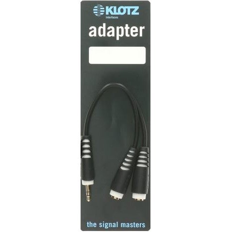Klotz AYB-4 Y-adapter 1x jack 3.5 mm -2x jack female 3.5 mm 0.2 m