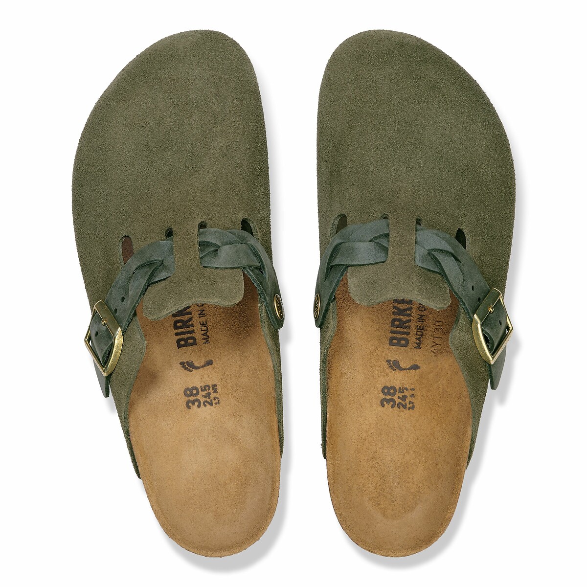BIRKENSTOCK<br>Sapatos de camurça Boston Braided
