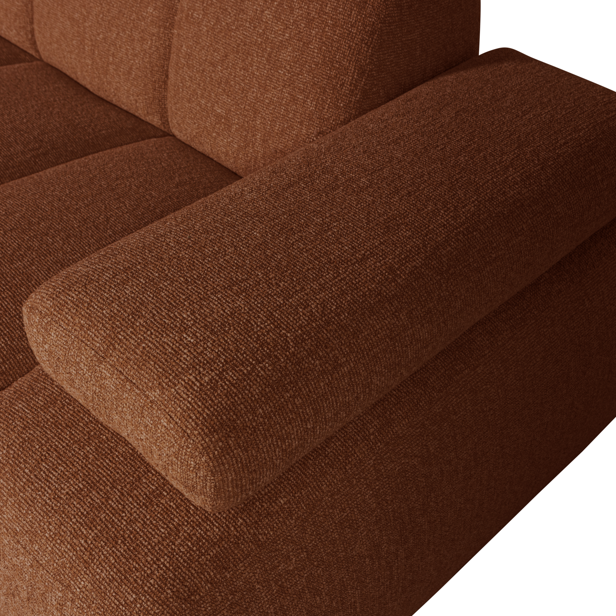 Chaise Longue Mojo Mojo Chaise Longue Links - Bouclé - Roestbruin Melange