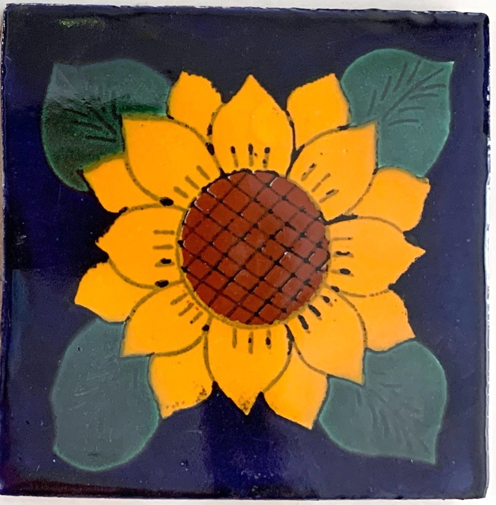 Kachel 'Girasol', multicolor, T 10 cm, B 10 cm, H 0,5 cm von fischer's lagerhaus