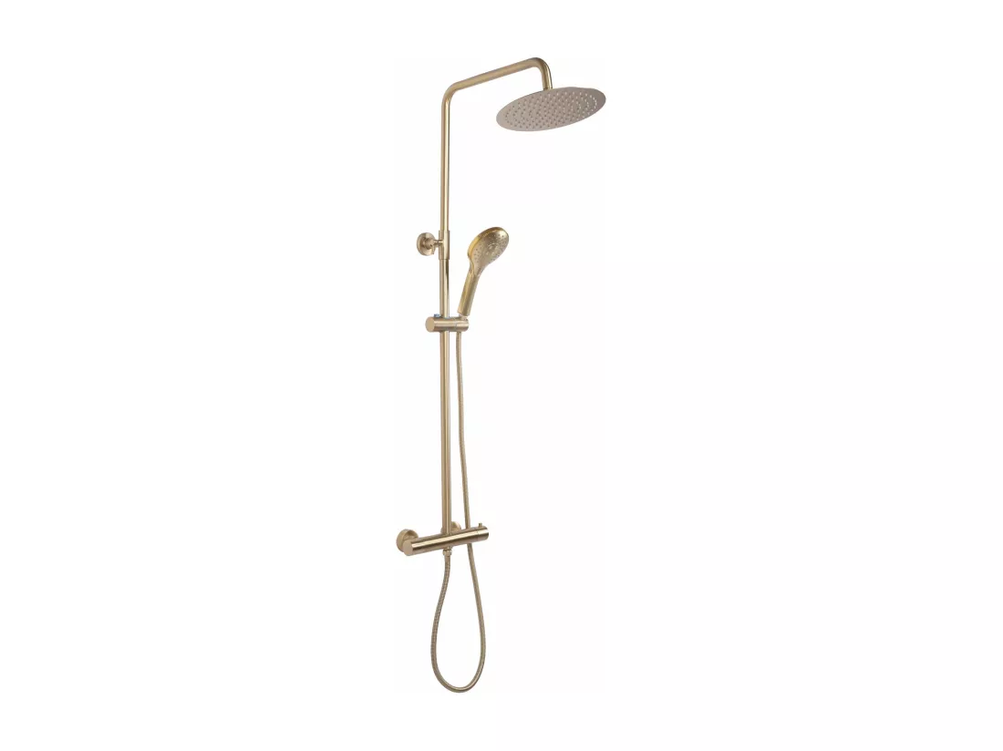 Kit De Douche Avec Thermostat Rea Vincent Termostat Brush Gold