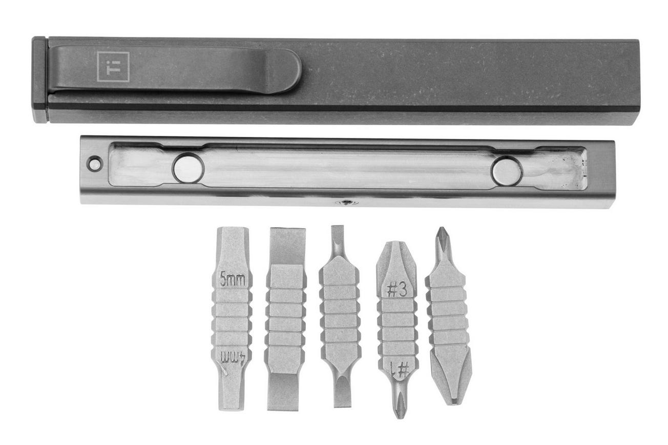 Big Idea Design Bit Bar Inline Max BB-IL-MAX Titanium, bit-driver met bitjes