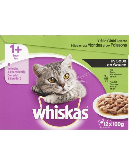 Whiskas Multipack Maaltijdzakjes Adult - Kattenvoer