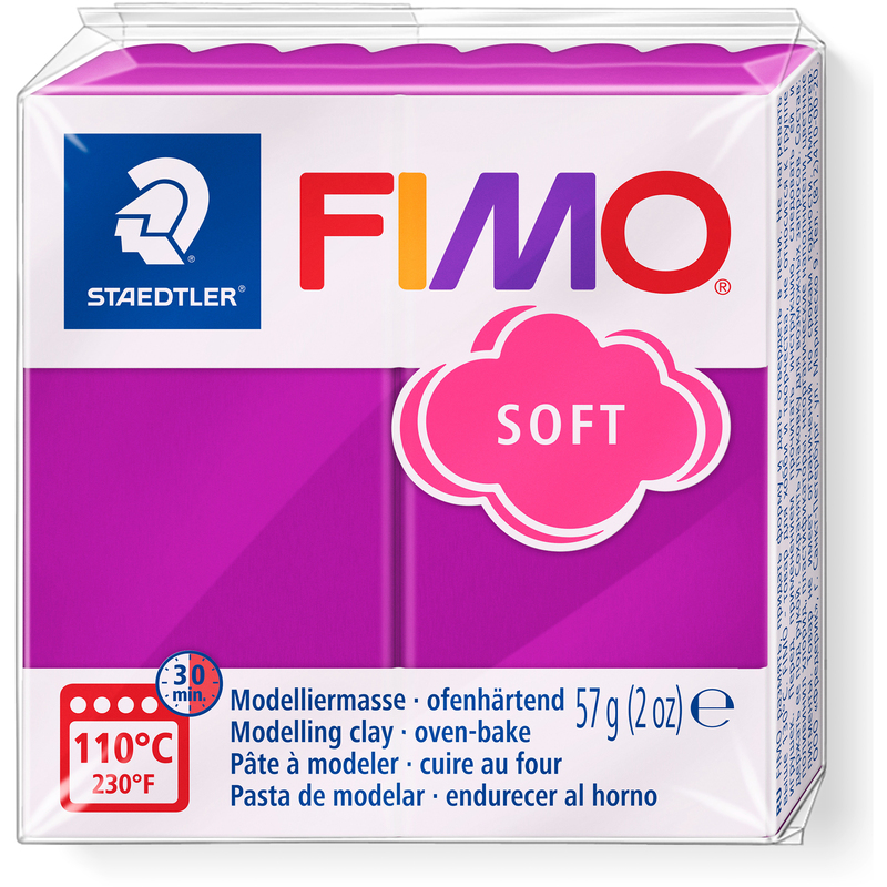 FIMO Modelliermasse Soft, 57 g, purpur