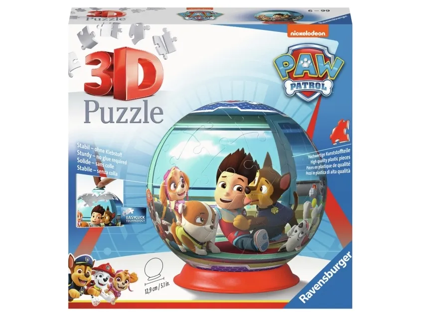 Paw Patrol 3D Puzzle-Ball - 72 brikker