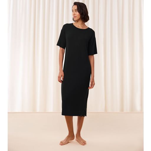 Triumph Timeless Sensual Kortærmet Natkjole, Black, 46