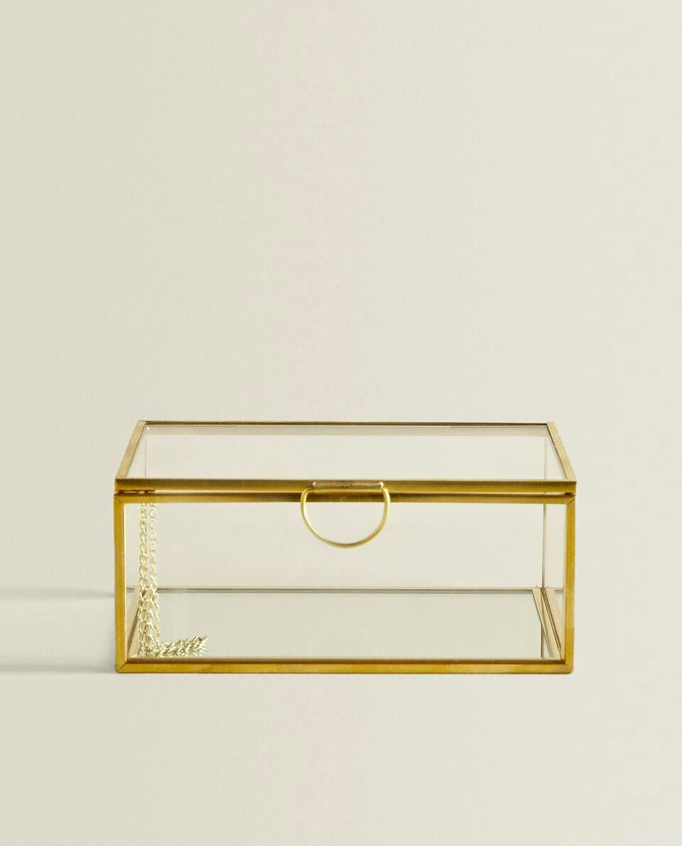 CAIXA DE METAL E CRISTAL TIMING