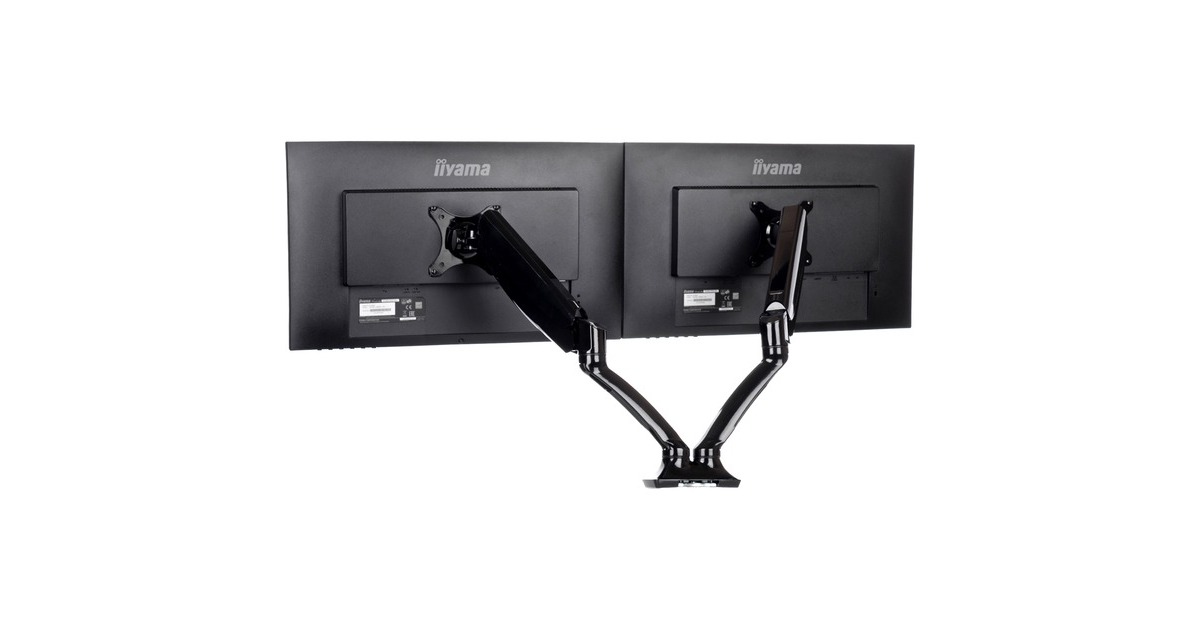 iiyamaDubbele gasveer monitorarm DS3002C-B1  (Zwart)