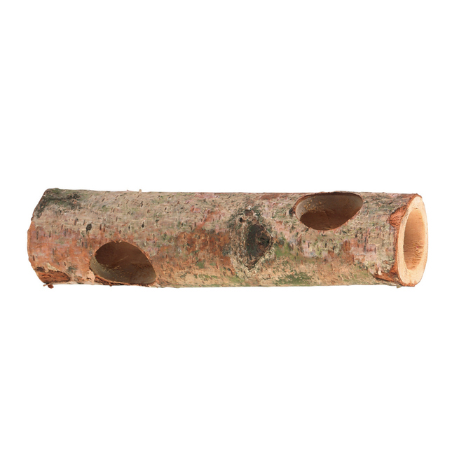 Nagerzubehör - Hamstertunnel - Stamm mit Löchern - ca. 20 cm