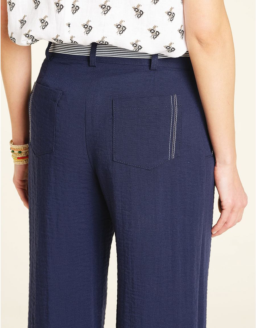 Pantalon 7/8e bleu marine