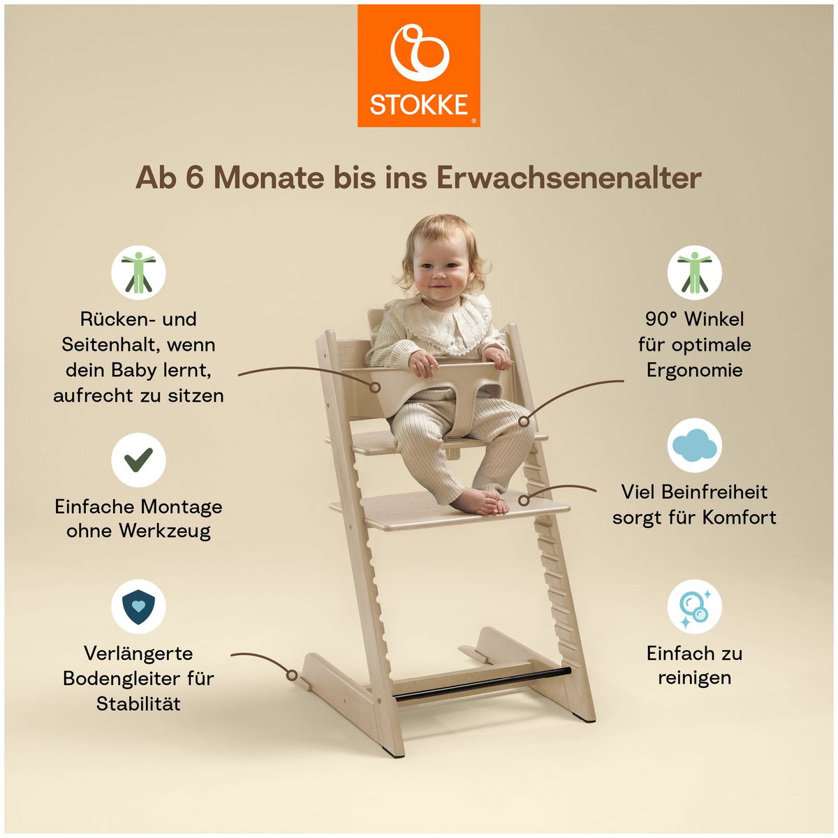 STOKKESTOKKE   Tripp Trapp Bundle Baby Set stormy grey