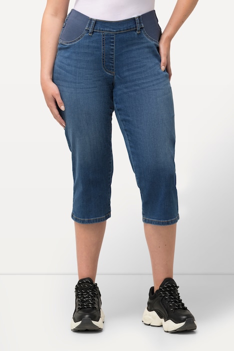 Capri-Jeans Sienna, schmales Bein, Elastikbund, Stretch