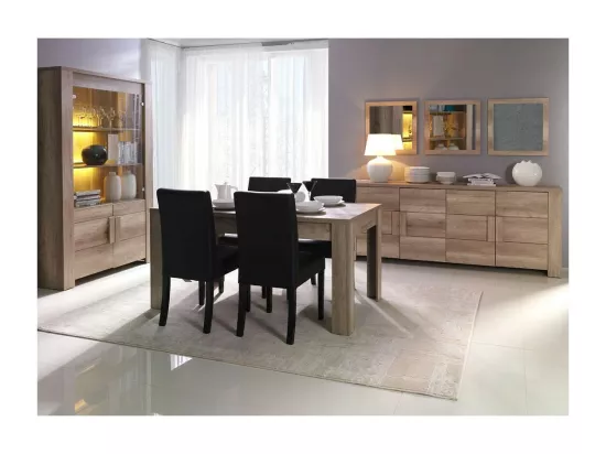 Table non extensible 160 cm - Collection FARRA - chêne clair