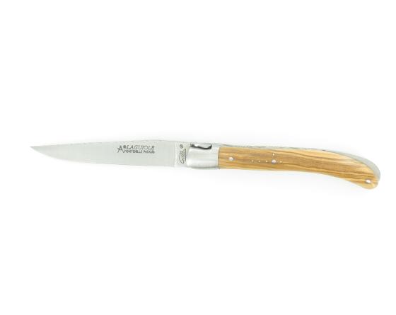 Laguiole Pocket Olivier - Lame Guillochée Couteau de Poche - Laguiole par Fontenille Pataud