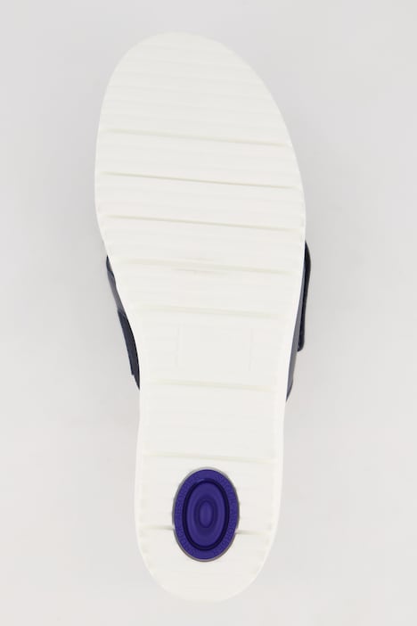 Vitaform Leder-Pantoletten, Klettriegel, Weite H
