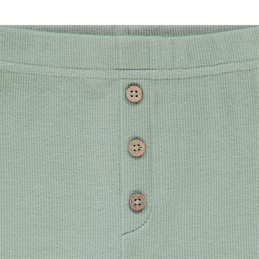 Caleçon effet côtelé à boutons pour bébé fille - Vert