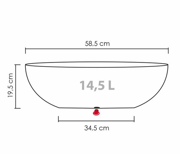 Scheurich Kunststoff-Topf Barceo Jard, oval,