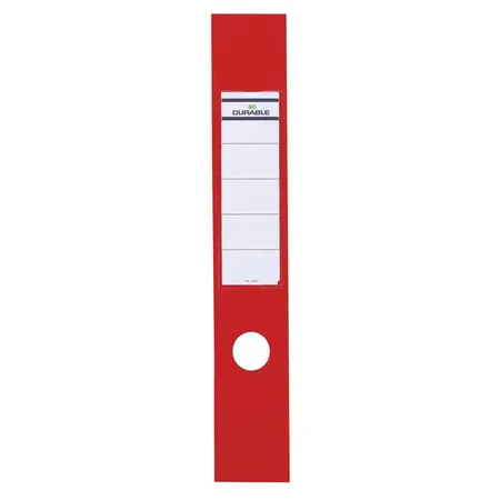 Durable 809003 selbstklebende Ordnerrückenschild Ordofix, 60 x 390 mm, rot