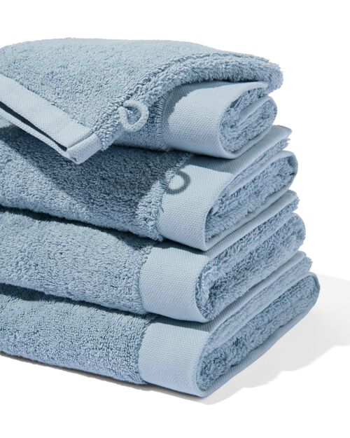 gant de toilette qualité hôtelière extra douce bleu glacier