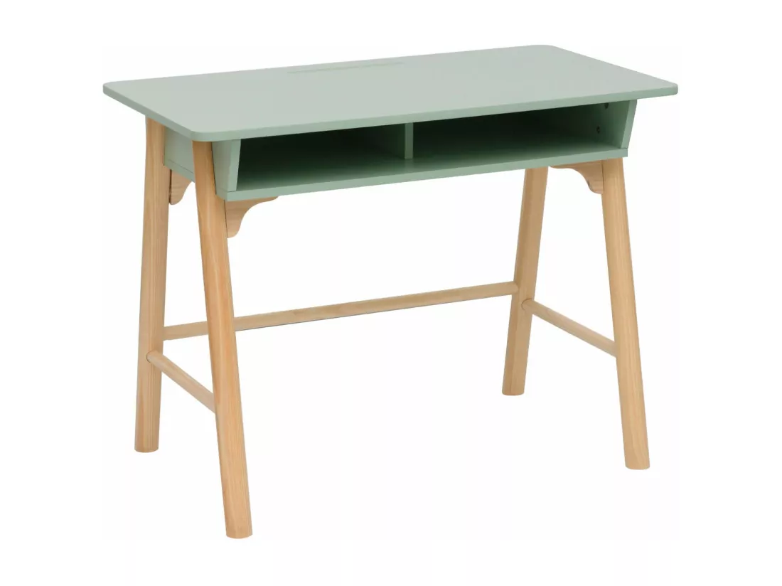 Bureau pour enfants Luan 70x90x50 MDF Pin Vert d'eau Marron