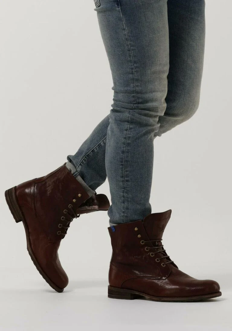 FLORIS VAN BOMMEL cognac floris van bommel veterboots sfm-80011