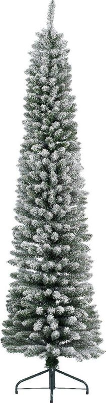Everlands - Kunstkerstboom Pencil Pine - Besneeuwd - 180 cm - Smalle Kerstboom