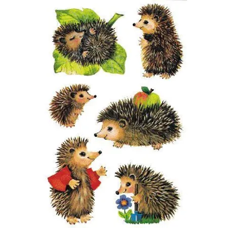 Avery Zweckform Z-Design 4306, Kinder Sticker, Igel, 18 Aufkleber