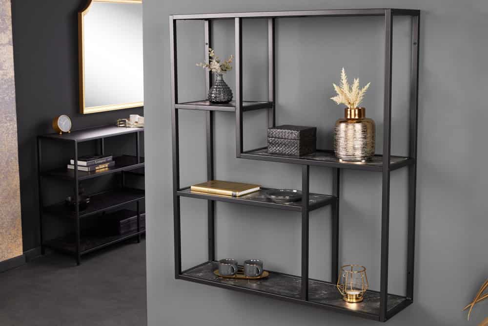 Modernes Wandregal SLIM LINE 90cm graphit Metall hängend