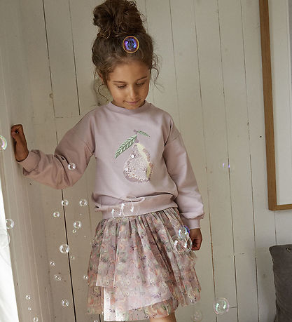 Minymo Sweatshirt - Brüniert Lilac m. Print